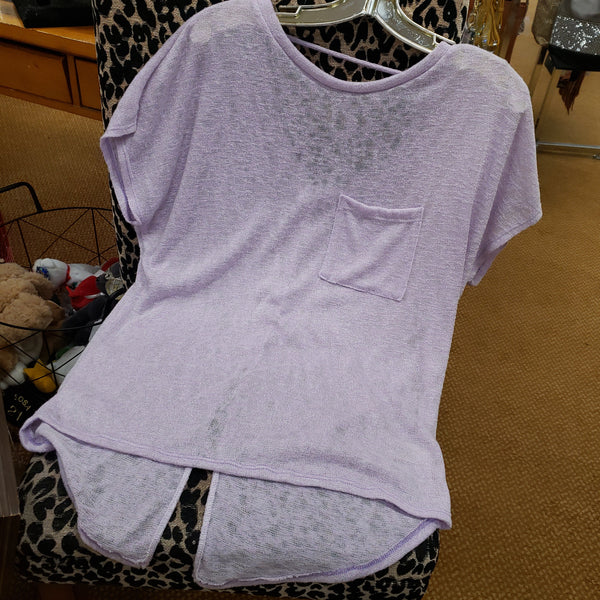 Lavender CY open back detail top
