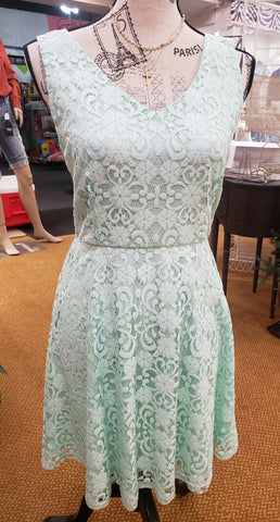 Mint lace dress