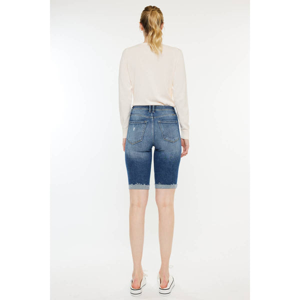 KanCan distressed Bermuda denim jean short