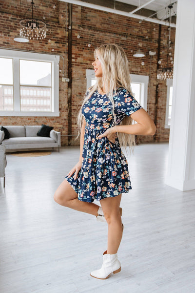 Blue Floral Dress