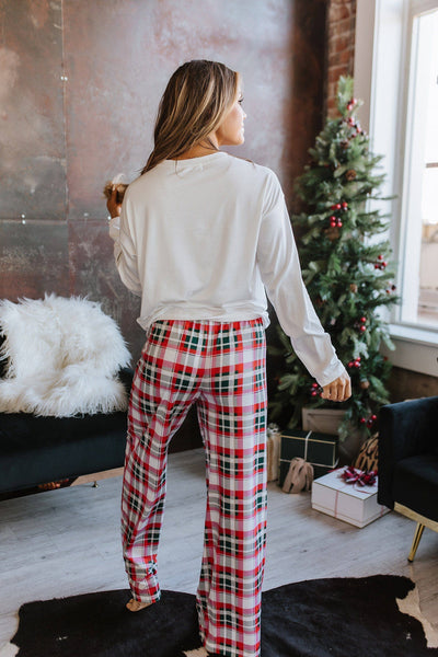 Merry Christmas Plaid Pajama Set