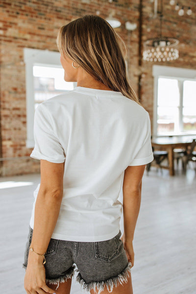 Bowknot Graphic Crew Neck Tee