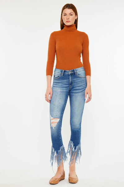 KanCan fringe Hem Jeans