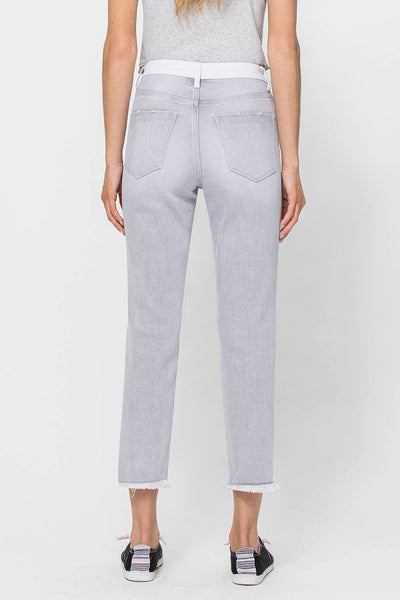 White 2 tone denim Flying Monkey jeans