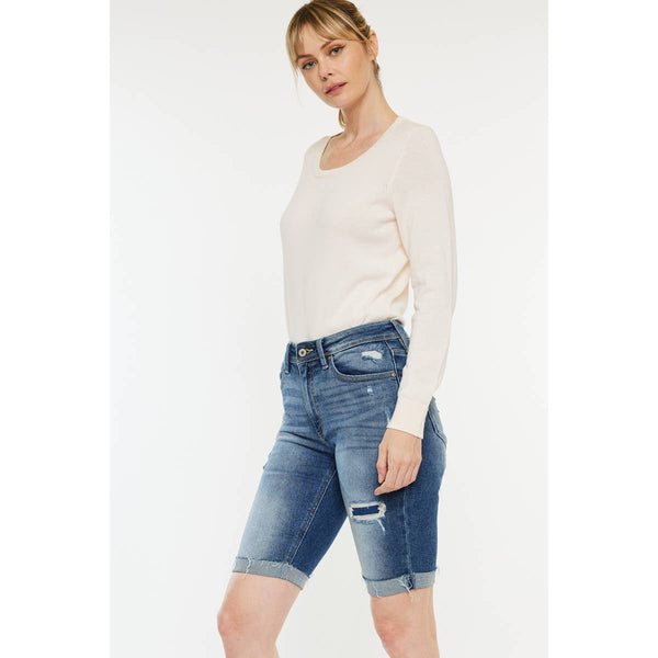 KanCan distressed Bermuda denim jean short