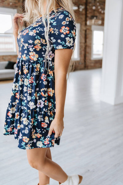 Blue Floral Dress