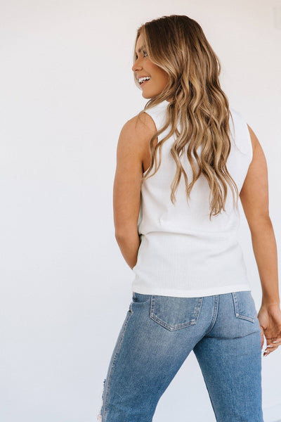 Colorblock Waffle Knit Tank