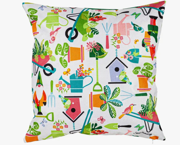 Gardening Gnomes Pillow Cover