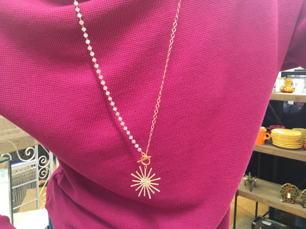 Magenta Off Shoulder Thermal Top