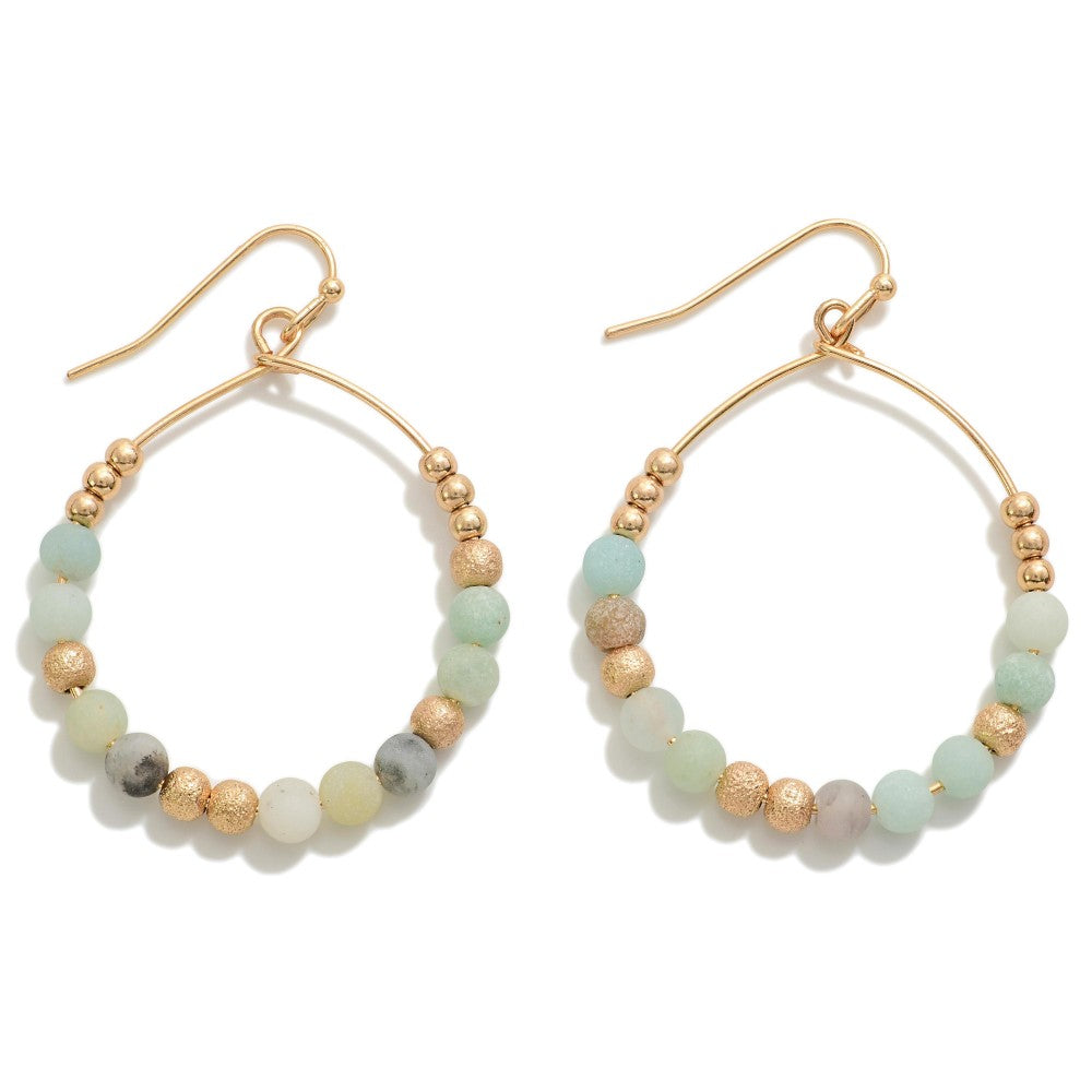 Mint bead earrings