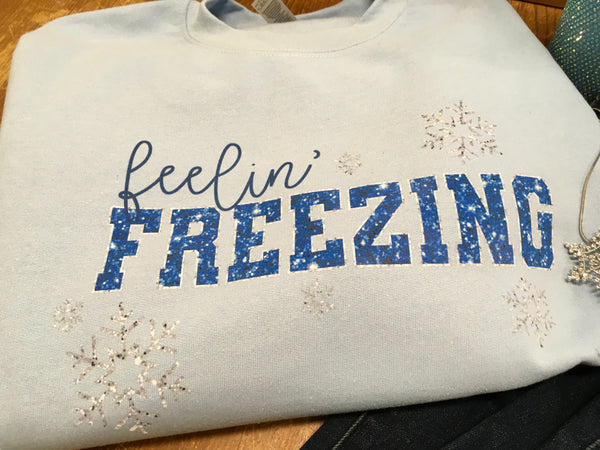 Blue Feelin' Freezing Sweatshirt Top