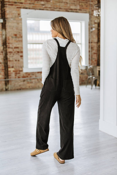 Black Corduroy Overalls