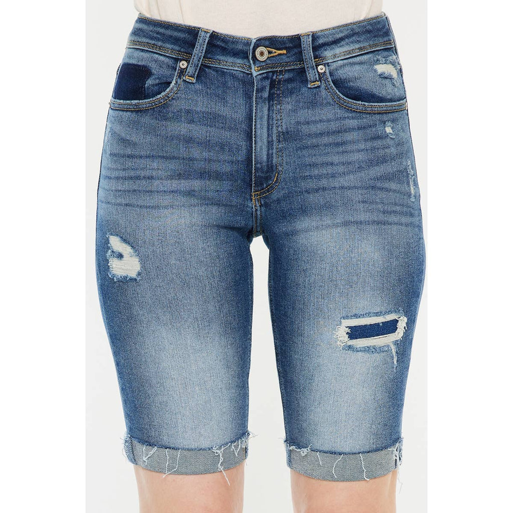 KanCan distressed Bermuda denim jean short