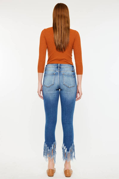 KanCan fringe Hem Jeans