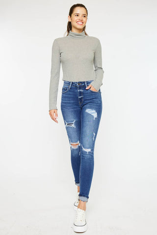Ankle Skinny Cuff Jeans