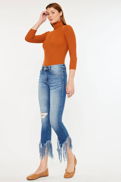 KanCan fringe Hem Jeans
