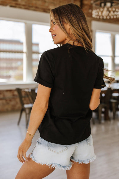 American Flag Sequin Graphic Tee