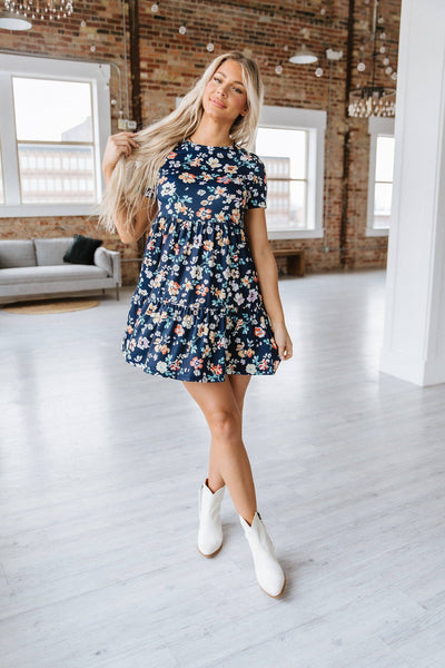 Blue Floral Dress