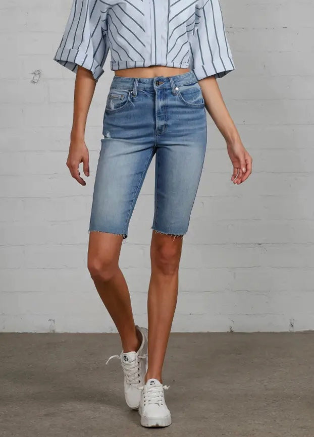 Insane Gene Raw Hem Jean Shorts