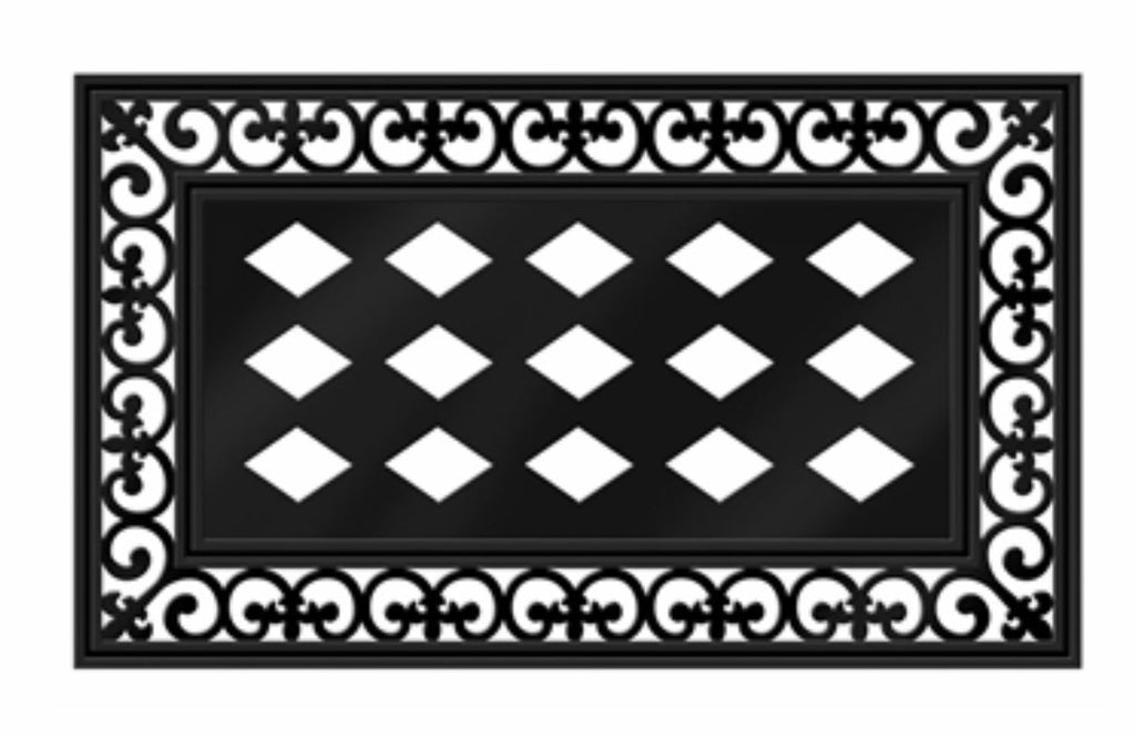 Fleur Scroll Sassafras door mat tray