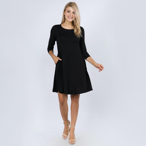 Black swing dress