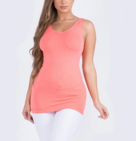 Coral reversible tank top