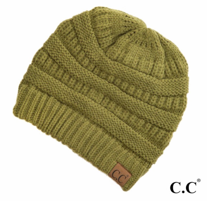 Olive CC beanie