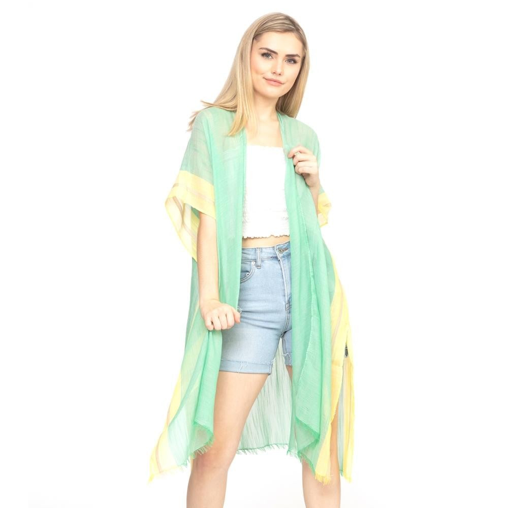 Green 2 tone kimono