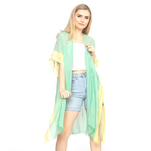 Green 2 tone kimono