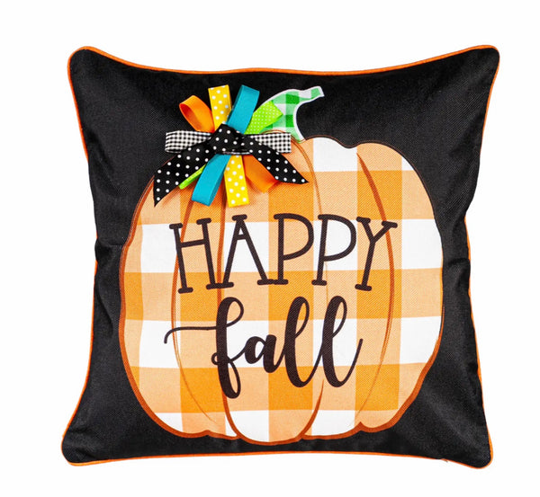 Happy Fall Pumpkin Pillow Cover