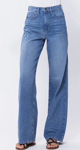 Sneak Peak super high waist wide leg jean