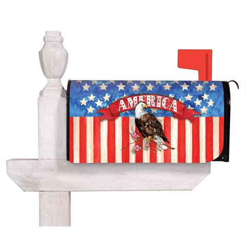 God Bless America Eagle Mailbox Cover