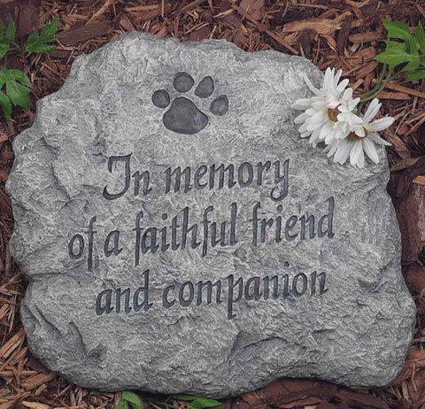 Pet memorial  Faithful Friend And Companion Garden Stone