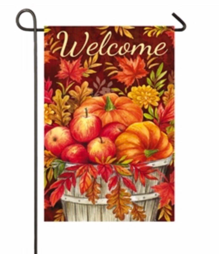 Apples and pumpkins garden flag