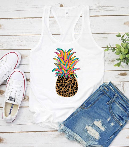 Vintage Leopard Pineapple Graphic Tank