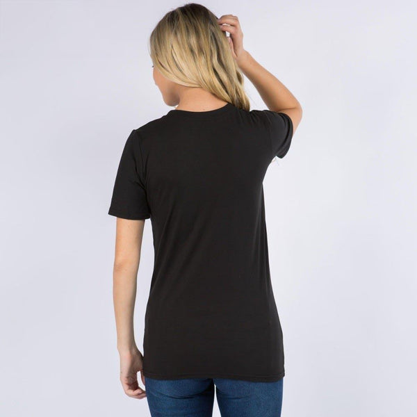 Black New Mix short sleeve top