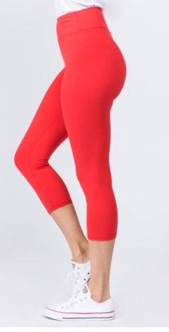 Coral Peachskin capri legging