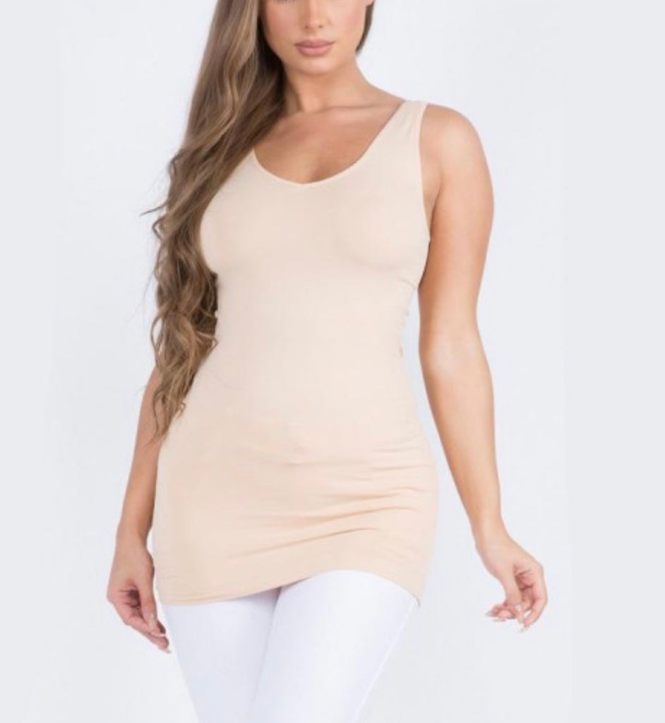 Tan Nude reversible tank top