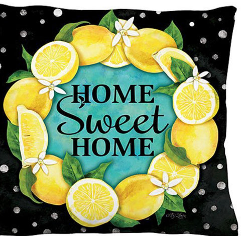 Home sweet home lemon Pillow cover