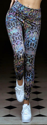 Purple Multi animal print legging Plus