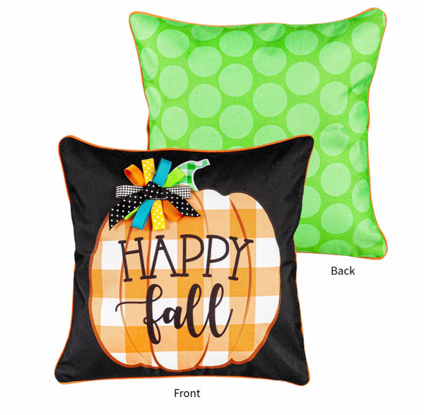 Happy Fall Pumpkin Pillow Cover