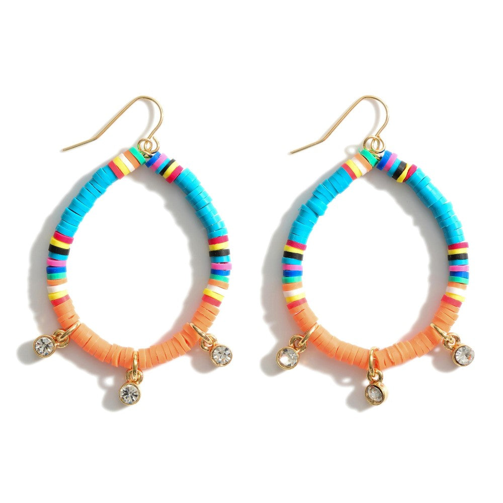 Blue beaded earring