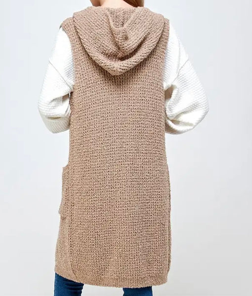 Chestnut textured sweater Vest
