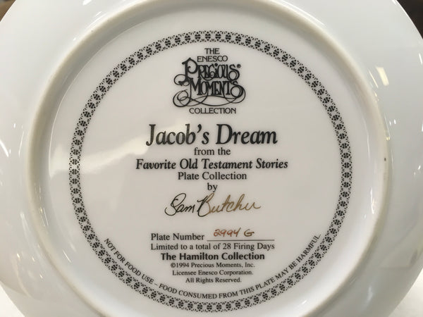 Precious Moments Jacobs Dream Old Testament Series Plate 1994
