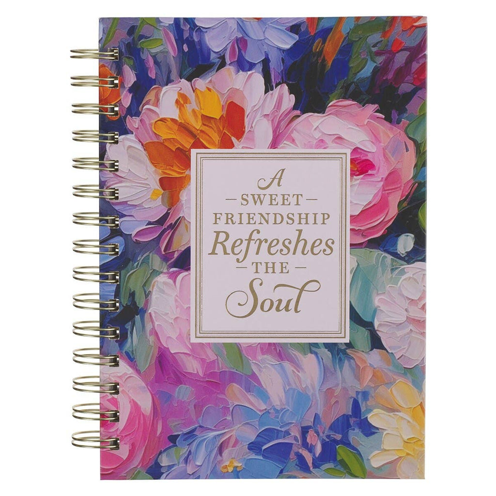 Multi Painted Floral Sweet Friendship Journal