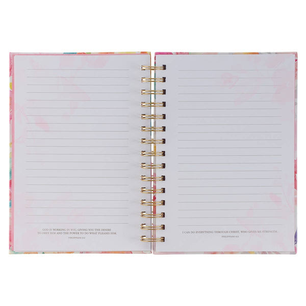 All Things Through Christ Floral Journal