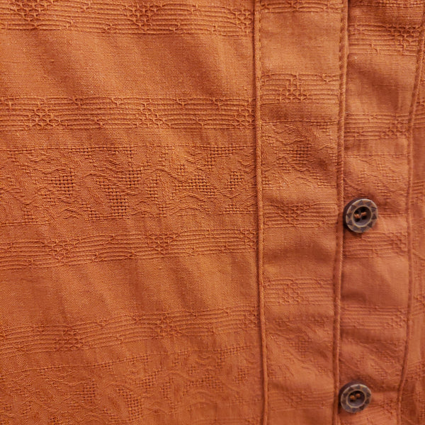 Rust Oversized textured button shirt