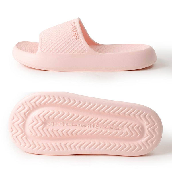 Pink Solid Slide Slippers