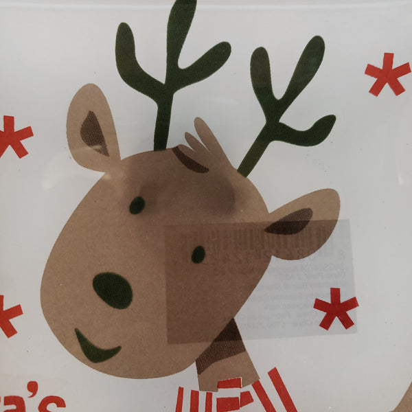 Naughty or Nice Santa's Best Friend Reindeer plate