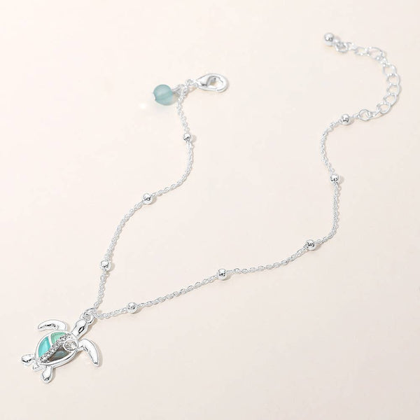 Abalone Sea Turtle Charm Anklet